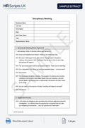 Disciplinary Hearing Script - What to Say & How to Run the Meeting