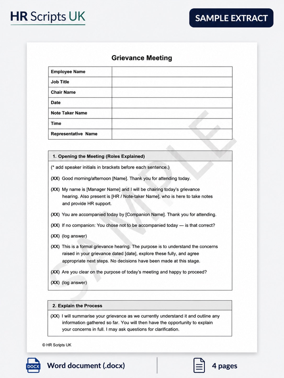 Grievance Hearing Script - What to Say & How to Run the Meeting