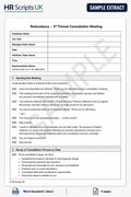 Redundancy Consultation Script - Third Formal Meeting