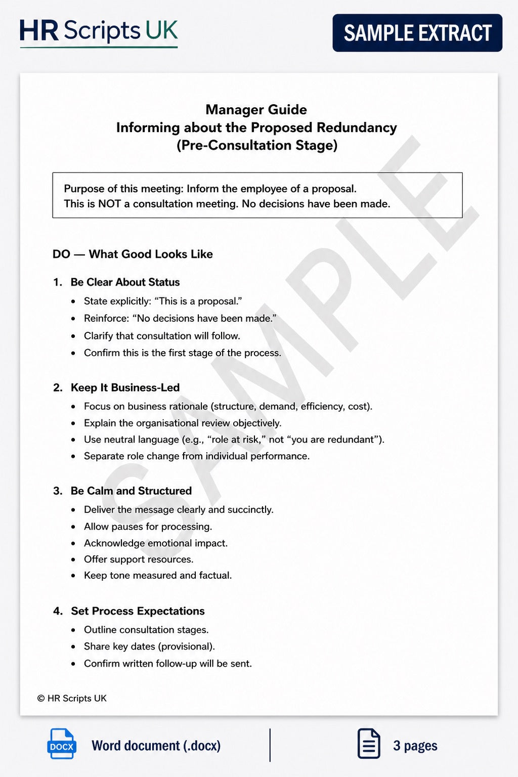 Redundancy Proposal Conversation Blueprint